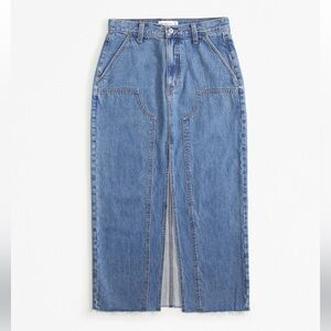 ABERCROMBIE workwear denim maxi skirt size 25 nwt